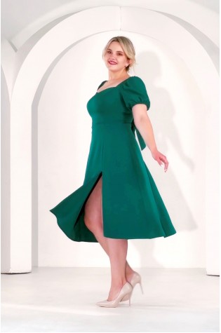 Платье женское Номи (шелк/плазма, изумруд)