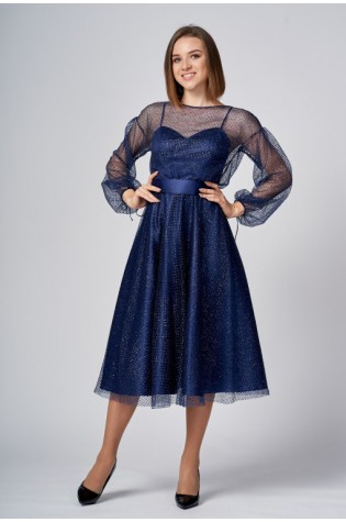 Платье синее КОМПЛЕКТ 141-01/1