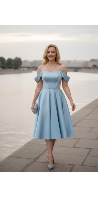 Платье голубое 0-148/1