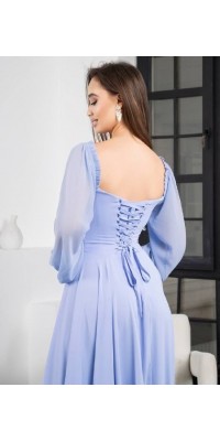 Платье 0-65цв голубое и пудровое Платье 0-65цв голубое и пудровое