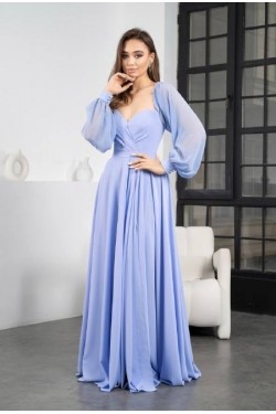 Платье 0-65цв голубое и пудровое Платье 0-65цв голубое и пудровое