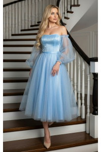 Платье Вероника голубое 0-57/1