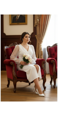 Платье миди Элли люкс айвори Платье миди Элли люкс айвори