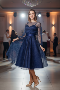 Платье синее КОМПЛЕКТ 141-01/1