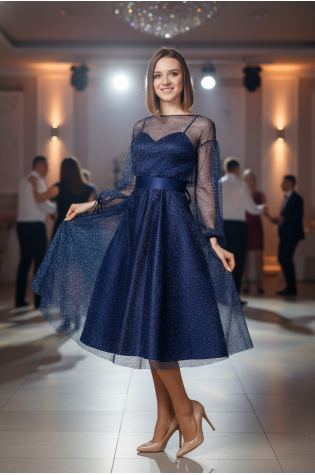 Платье синее КОМПЛЕКТ 141-01/1