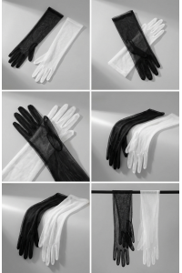 Фатиновые перчатки высокие