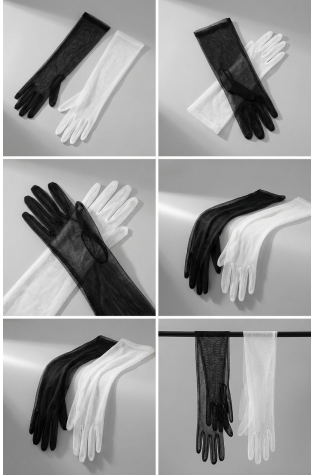 Фатиновые перчатки высокие