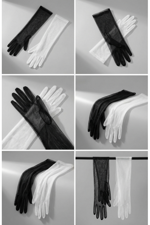 Фатиновые перчатки высокие