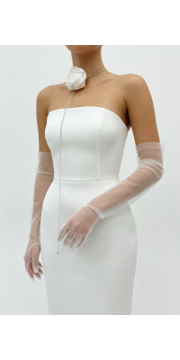 Фатиновые перчатки высокие