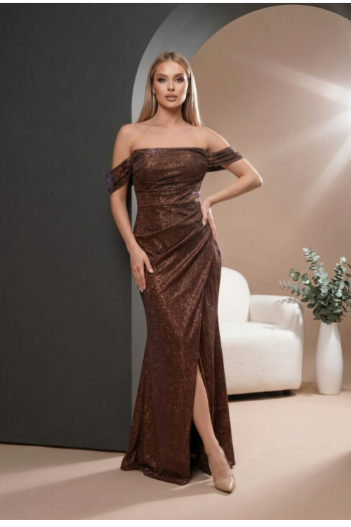 Платье вечернее макси Vip lady 0-67 с митенками